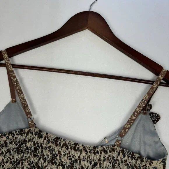 Vintage Y2K Festival Boho Fairy Babydoll Mixed Media Top Adjustable Straps Large - Picture 7 of 11